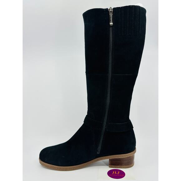 Dansko Women's Dalinda Black Waterproof Suede Tall Boots Size 40 EU/ 9.5-10 US - Picture 9 of 13